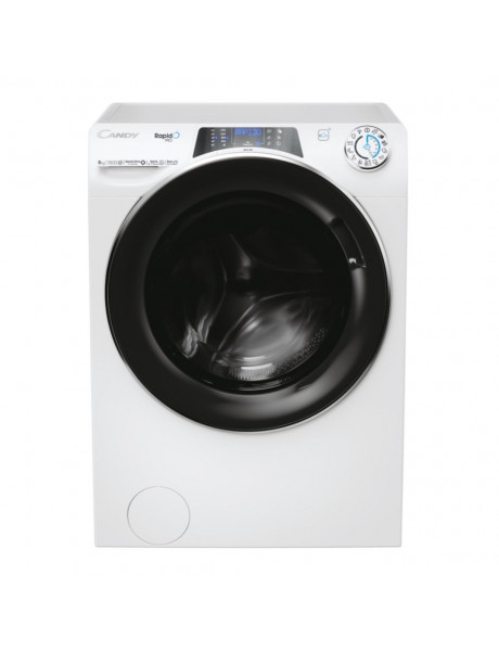 Candy Washing Machine RP 586BWMBC/1-S Energy efficiency class A, Front loading, Washing capacity 8 kg, 1500 RPM, Depth 53 cm, Width 60 cm, Display, LCD, Steam function, Wi-Fi, White