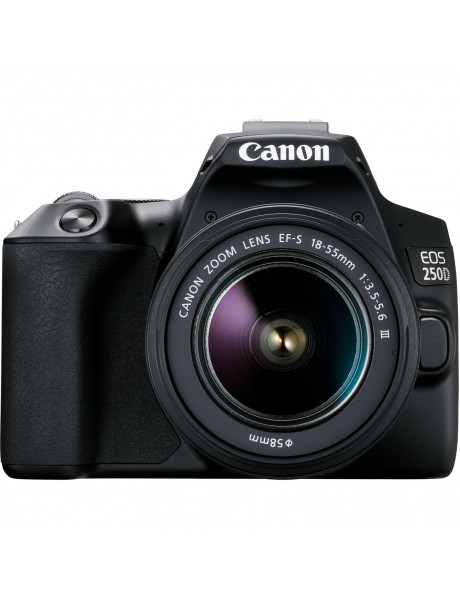 Canon EOS 250D 18-55mm III (Black) - Baltoje dėžutėje (white box)