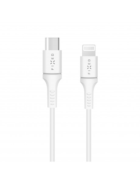 Fixed Data And Charging Cable With USB/lightning Connectors and PD support 2 m, White