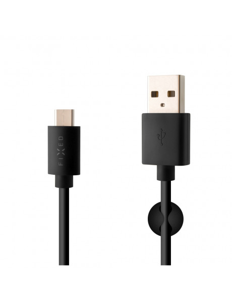 Fixed Data And Charging Cable With USB/USB-C Connectors 1 m, Black