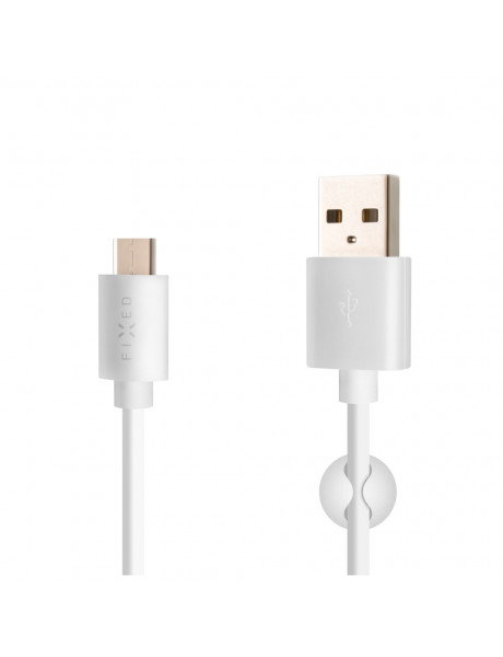 Fixed Data And Charging Cable With USB/USB-C Connectors 1 m, White