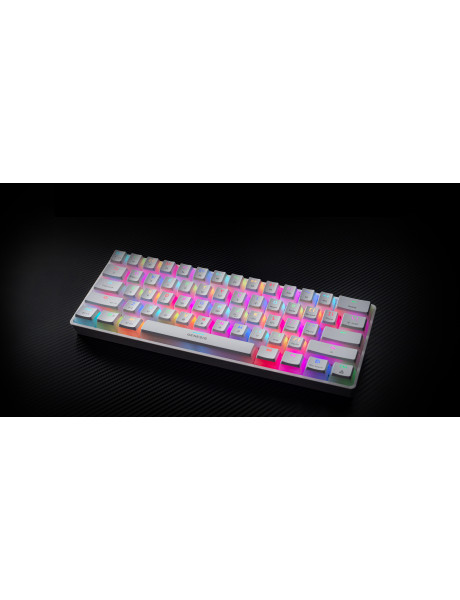 Genesis | THOR 660 RGB | Mechanical Gaming Keyboard | RGB LED light | US | White | Wireless | Bluetooth | USB Type-C | 588 g | Gateron Brown