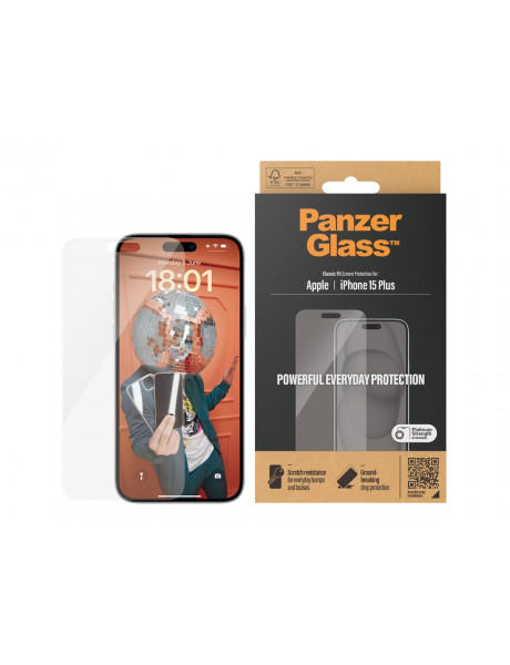 PanzerGlass | Screen protector | Apple | IPhone 15 Plus | Glass | Transparent