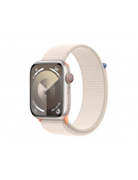 Apple Watch Series 9 GPS + Cellular 45mm Starlight Aluminium Case with Starlight Sport Loop