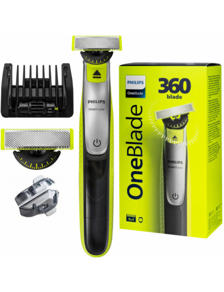 Philips Oneblade QP2734/20, 360 blade, 5-in-1 comb (1,2,3,4,5 mm), 60 min run time/4hour charging