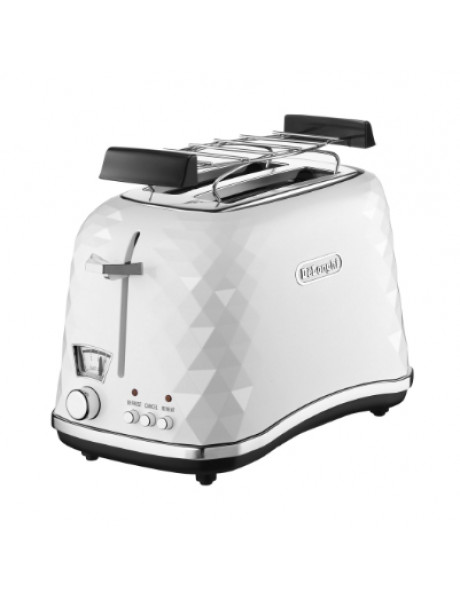 DELONGHI Brillante Toaster CTJ 2103.W 900W, Crum tray, Defrost, White