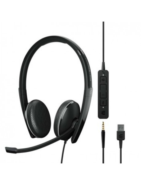 EPOS SENNHEISER ADAPT 165T USB II WITH USB-A, 3.5MM JACK WIRED DOUBLE-SIDED INLINE CALL CONTROL MS