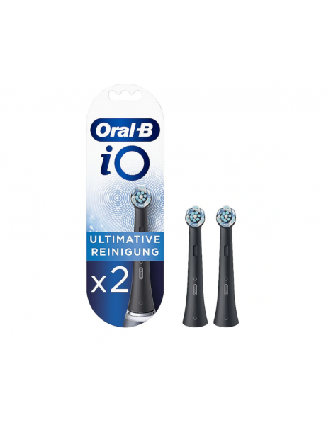 Oral-B | Replaceable Toothbrush Heads | iO Refill Ultimate Clean | Heads | For adults | Number of brush heads included 2 | Number of teeth brushing modes Does not apply | Black