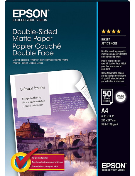 Epson | Double Sided Matte Paper - A4 - 50 Sheets | A4