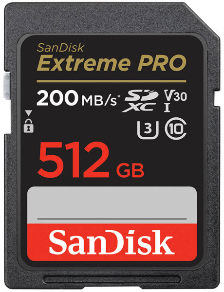 Sandisk memory card SDXC 512GB Extreme Pro