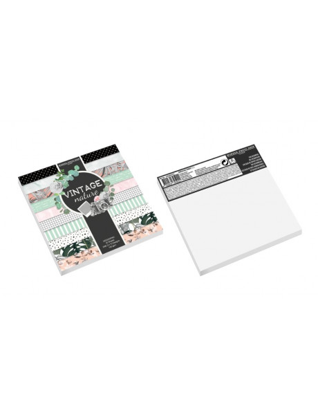 Skrebinimo popieriaus rinkinys VINTAGE 15x15 cm, 100 g/m2, 30 lapų, 10 skirtingų dizainų