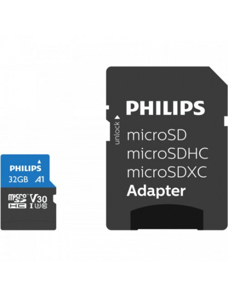 Philips MicroSDHC Card 32GB Class 10 UHS-I U3 incl. Adapter