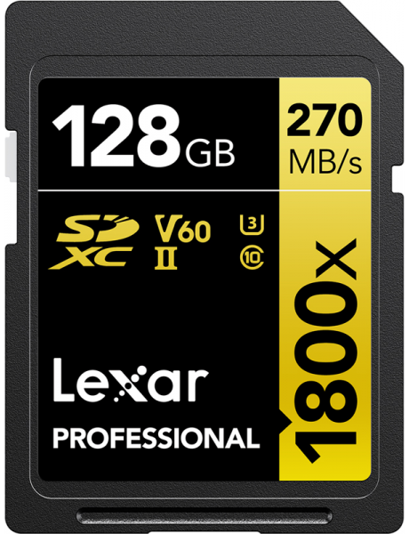 LEXAR Pro 1800x R280/W210 128GB SDXC U3 (V60) UHS-II
