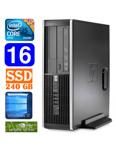 HP 8100 Elite SFF i5-650 16GB 240SSD GT1030 2GB DVD WIN10