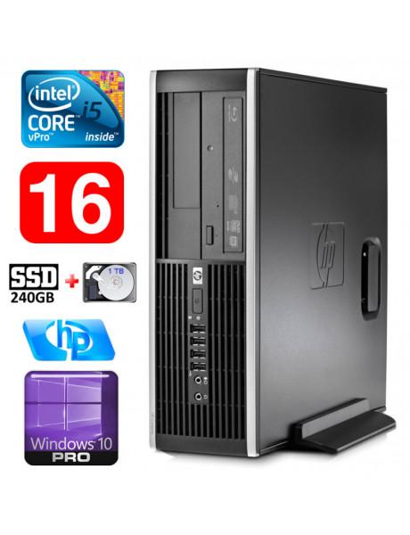 HP 8100 Elite SFF i5-650 16GB 240SSD+1TB DVD WIN10Pro