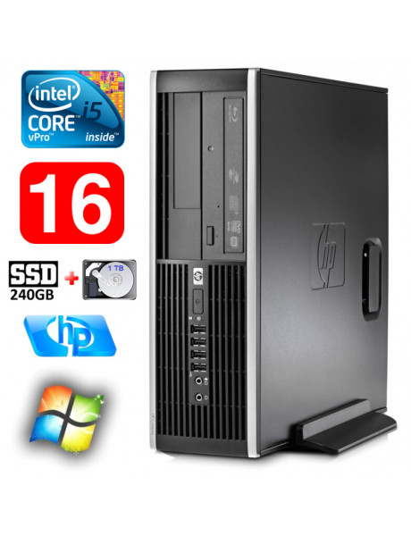 HP 8100 Elite SFF i5-650 16GB 240SSD+1TB DVD WIN7Pro