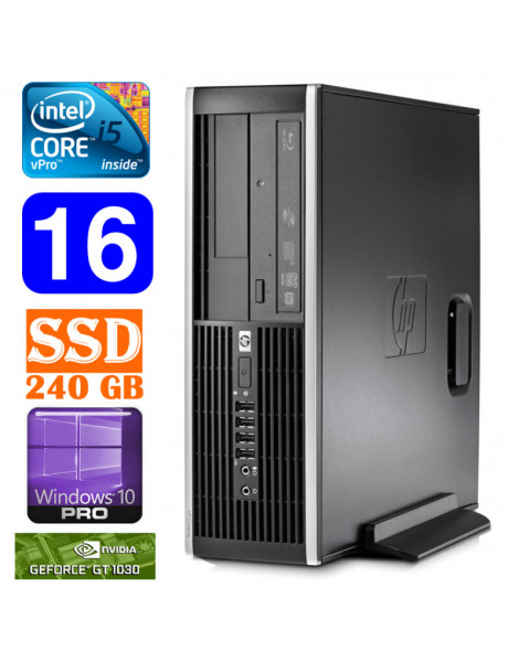 HP 8100 Elite SFF i5-650 16GB 240SSD GT1030 2GB DVD WIN10Pro