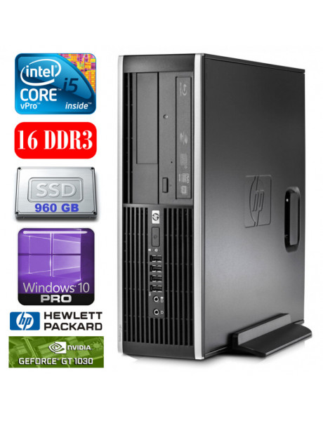 HP 8100 Elite SFF i5-650 16GB 960SSD GT1030 2GB DVD WIN10Pro