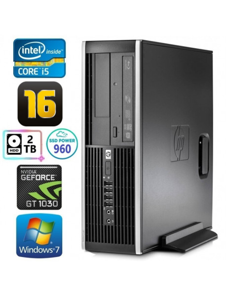 HP 8100 Elite SFF i5-750 16GB 960SSD+2TB GT1030 2GB DVD WIN7Pro