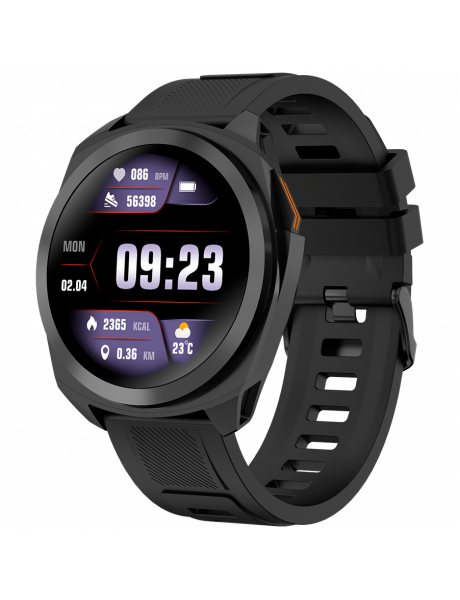 CNS-SW83BB CANYON Maverick SW-83,Smart Watch, Realtek 8762DT, IPS1.32'' 360x360, ARM Cortex-M4F,RAM192KB/ROM128MB, 400mAh 3.8v,GPS,128 Sport modes,IP68,STRAVA support,Real-Time Heart Rate & SpO2, black case & silicone strap 46*45.4mm 259*20mm, black