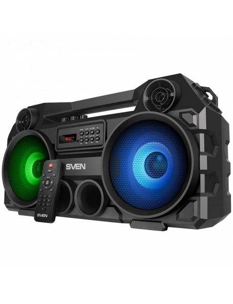 SV-019105 Speaker SVEN PS-580, black (36W, TWS, Bluetooth, FM, USB, microSD, LED-display, RC, 2000mA*h)