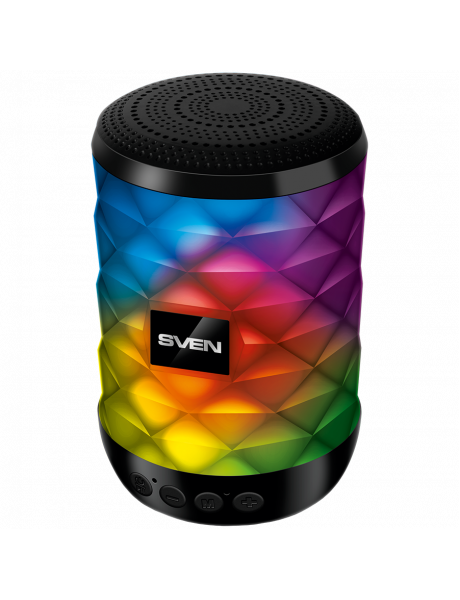 SV-021146 Speaker SVEN PS-55, black (5W, TWS, Bluetooth, FM, USB, microSD, 600mA*h)