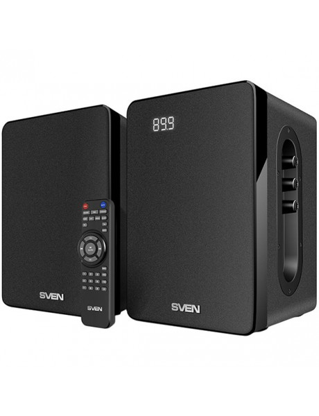 SV-018009 SVEN SPS-710 2x20W; Timbre and volume control; LED display; USB/SD-card support; FM radio; Headphone jack; Remote control; Built-in clock and alarm; Bluetooth