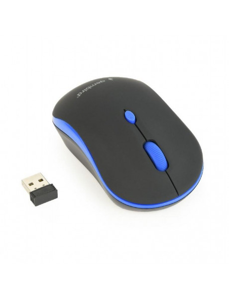 MOUSE USB OPTICAL WRL BLACK/BLUE MUSW-4B-03-B GEMBIRD