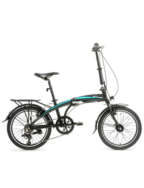 Sulankstomas dviratis Bisan 20 FX3500 TRN (PR10010251) juodas/mėlynas
