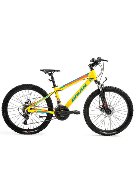 Jaunimo dviratis Bisan 24 KDX2900 MD (PR10010334) geltonas/mėlynas