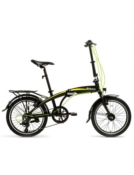 Sulankstomas dviratis Bisan 20 FX3500 TRN (PR10010406) juodas/geltonas