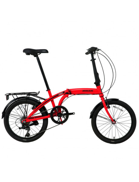 Sulankstomas dviratis Bisan 20 Twin S (PR10010405) raudonas
