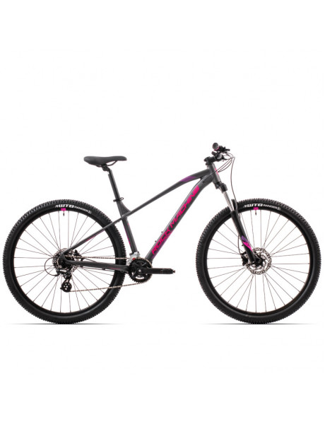 Moteriška kalnų dviratis Rock Machine Catherine 10-29 pilkas/rožinis (Rato dydis: 29 Rėmo dydis: XS)