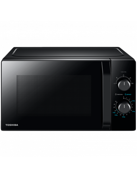 MW2-MM20P(BK) Microwave oven, volume 20L, mechanical control, 800W, 5 power levels, LED lighting, defrosting, cooking end signal, black