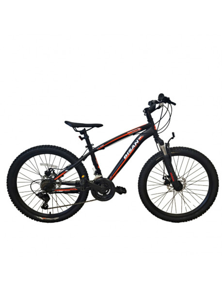 Jaunimo dviratis Bisan 24 MTS4600 MD (PR10010447) juodas/oranžinis
