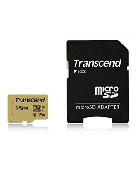 TRANSCEND 16GB UHS-I U1 microSD with