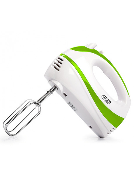 Adler | AD 4205 g | Mixer | Hand Mixer | 300 W | Number of speeds 5 | Turbo mode | White/Green