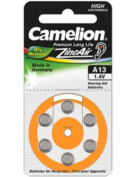 Camelion A13/DA13/ZL13 Zinc air cells 6 pc(s)