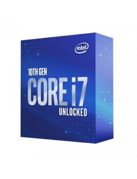CPU|INTEL|Core i7|i7-10700K|Comet Lake|3800 MHz|Cores 8|16MB|Socket LGA1200|125 Watts|GPU UHD 630|BOX|BX8070110700KSRH72