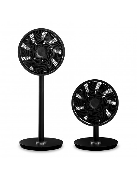 Duux | Smart Fan | Whisper Flex | Stand Fan | Black | Diameter 34 cm | Number of speeds 26 | Oscillation | 3-27 W | Yes | Timer