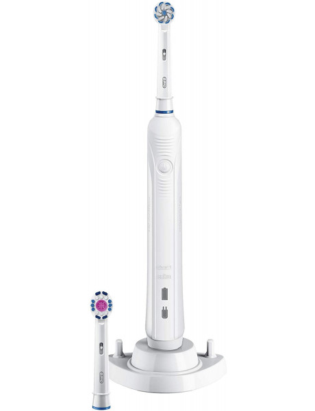 Oral-B Electric Toothbrush PRO 900 Sensi Ultrathin Rechargeable, For adults, Number of brush heads included 2, Number of teeth brushing modes 3, Sonic technology, White
