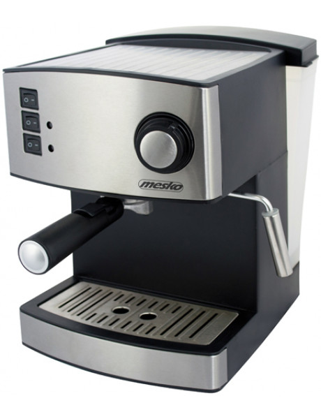 Mesko Espresso Machine MS 4403 Pump pressure 15 bar, Built-in milk frother, Semi-automatic, 850 W, Stainless steel/Black