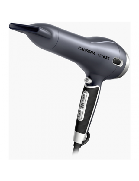 Carrera Hair Dryer No. 631  2400 W, Number of temperature settings 3, Ionic function, Diffuser nozzle, Grey/Black