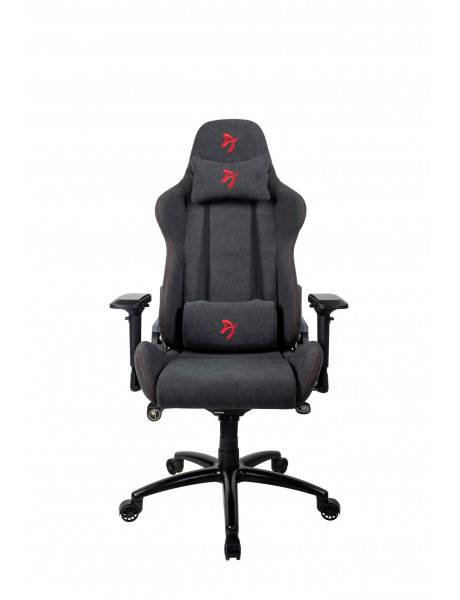 Arozzi Gaming Chair, Verona Signature Soft Fabric, Black/Red Logo
