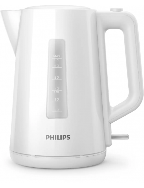 Philips Kettle HD9318/00 2200W 1.7l Orbit plastic kettle, spring lid, pilot light, white