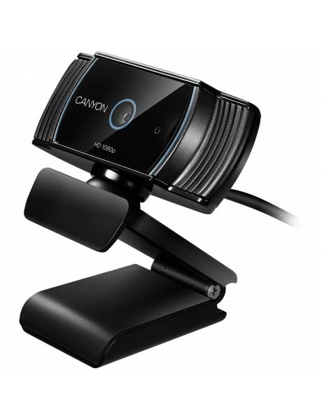 CNS-CWC5 CANYON C5 1080P full HD 2.0Mega auto focus webcam with USB2.0 connector, 360 degree rotary view scope, built in MIC, IC Sunplus2281, Sensor OV2735, viewing angle 65°, cable length 2.0m, Black, 76.3x49.8x54mm, 0.106kg