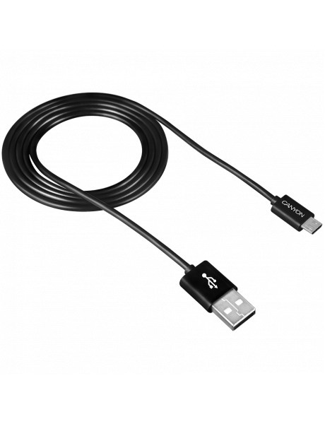 CNE-USBM1B CANYON UM-1 Micro USB cable, 1M, Black, 15*8.2*1000mm, 0.018kg