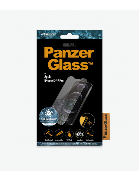 PanzerGlass Apple, For iPhone 12/12 Pro, Glass, Transparent, Clear Screen Protector, 6.1 