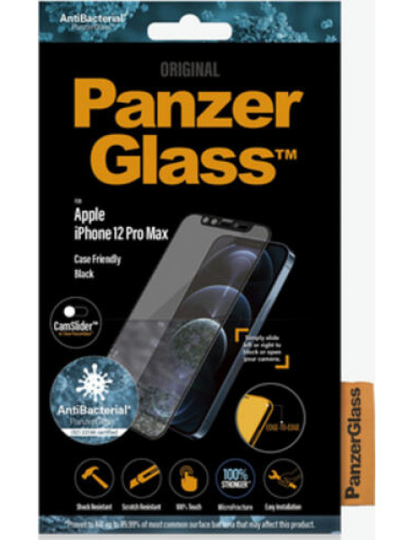 PanzerGlass Apple, iPhone 12 Pro Max, Tempered glass, Black, Case Friendly