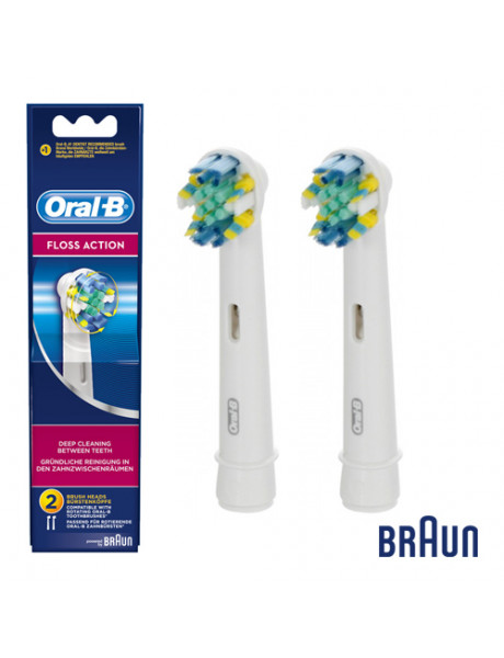 Oral-B Toothbrush replacement EB25 2 Heads, For adults, Number of brush heads included 2, White